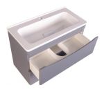 Тумба с раковиной Style Line Бергамо мини 70 подвесная Люкс Plus серый антискрейч