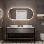 ART&MAX Зеркало с теплой подсветкой "Bari 700х1500 White" AM-Bar-700-1500-DS-C-White