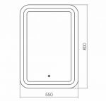 Зеркало Grossman Elegans 550*800 с сенсорным выключателем