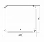 Зеркало Grossman Comfort 800*680 с сенсорным выключателем