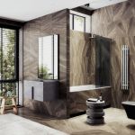 Шторка для ванны в узком профиле Maybah Glass2 MGV-128-5у