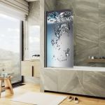 MaybahGlass шторка поворотная фп018 1400*700 6 мм MGV-929-ФП018-6 с фотопечатью