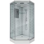 Душевая кабина Niagara Luxe NG-7701DW (900x900х2100)  низкий поддон (15см) стенки БЕЛЫЕ 3 места