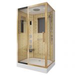 Душевая кабина Niagara Luxe NG-7711GL (900x1200х2150) низкий поддон стенки ЗОЛОТО
