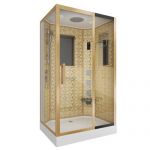 Душевая кабина Niagara Luxe NG-7711GR (900x1200х2150) низкий поддон стенки ЗОЛОТО